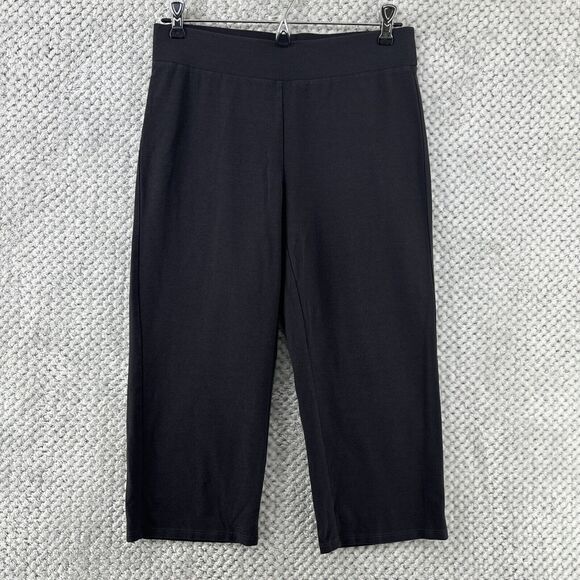 Eileen Fisher Pants Women PP 2P-4P Gray Pull On Capri Mid Rise Stretchy Elastic - Picture 1 of 10